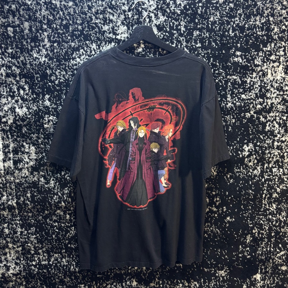 Vintage Witch Hunter Robin Anime T-Shirt Black Y2K 2002 Sunrise Cygnus XL